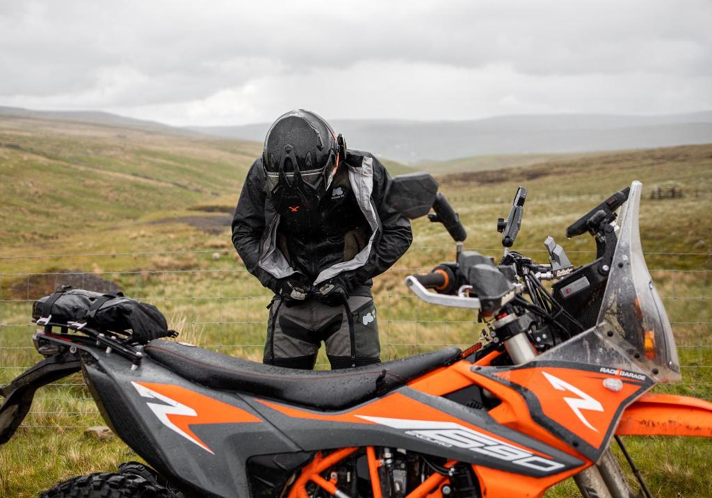 adventure spec aqua pac black waterproof motorcycle motorbike jacket adv biker rider  light is right