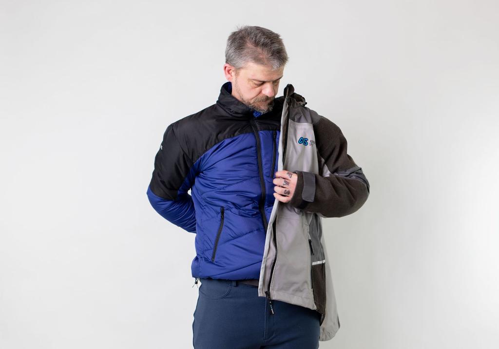 Baltic Insulated Jacket Blue adventure spec motorcycle gear hiking jacket