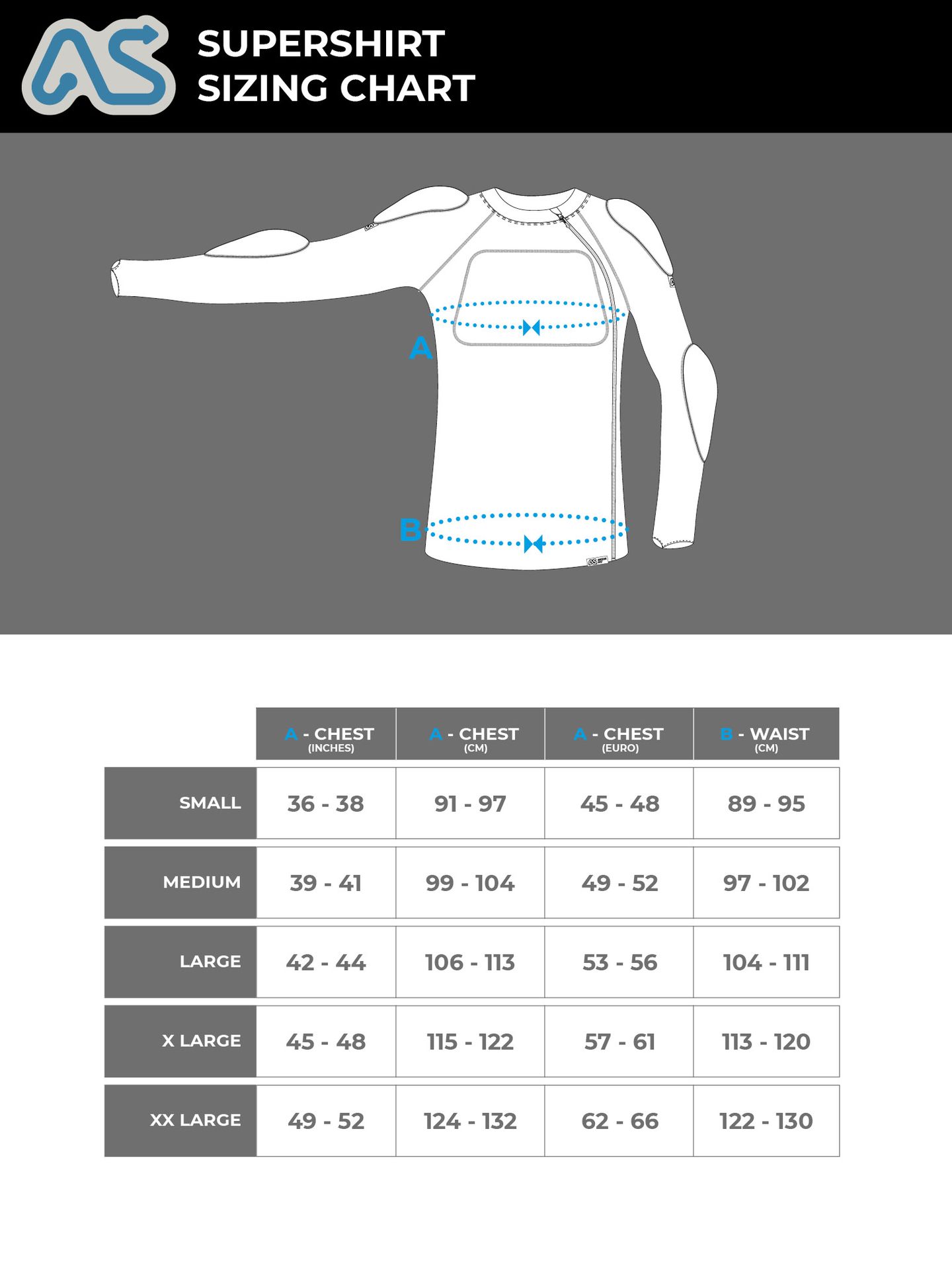 Adventure Spec | Clothing Sizing info