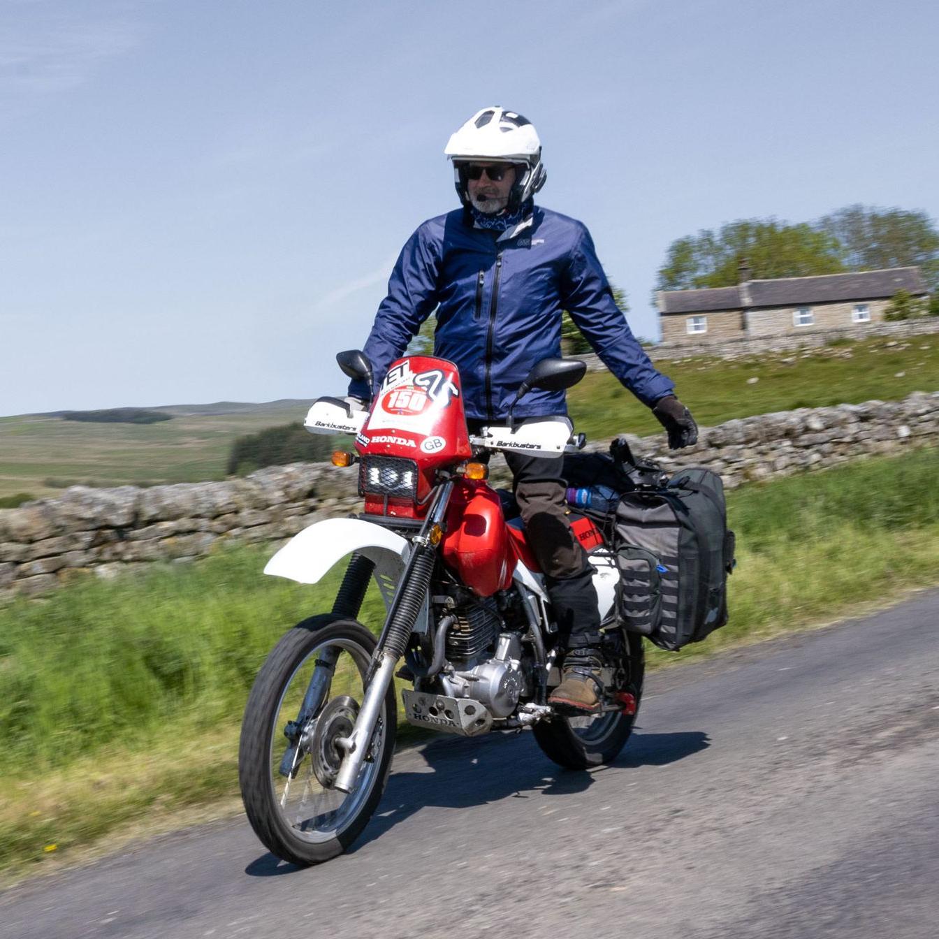 adventure spec aqua pac blue waterproof motorcycle motorbike jacket adv biker rider  pocket