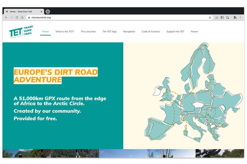 Trans Euro Trail website
