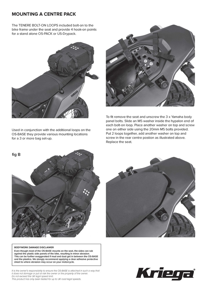 Kriega OS-BASE YAMAHA TENERE 700