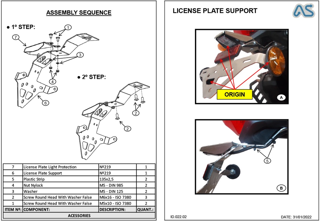 Adventure Spec Honda CRF300L Tail Tidy