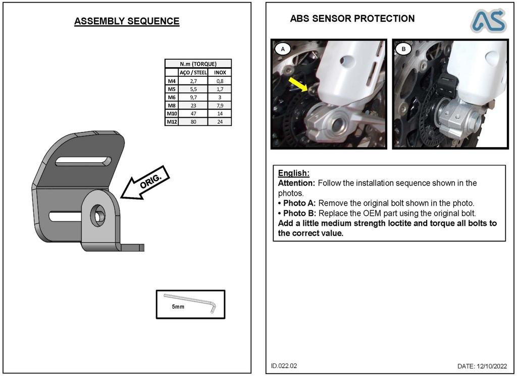 Protection du capteur ABS avant Ducati DesertX - Wunderlich 70288-002