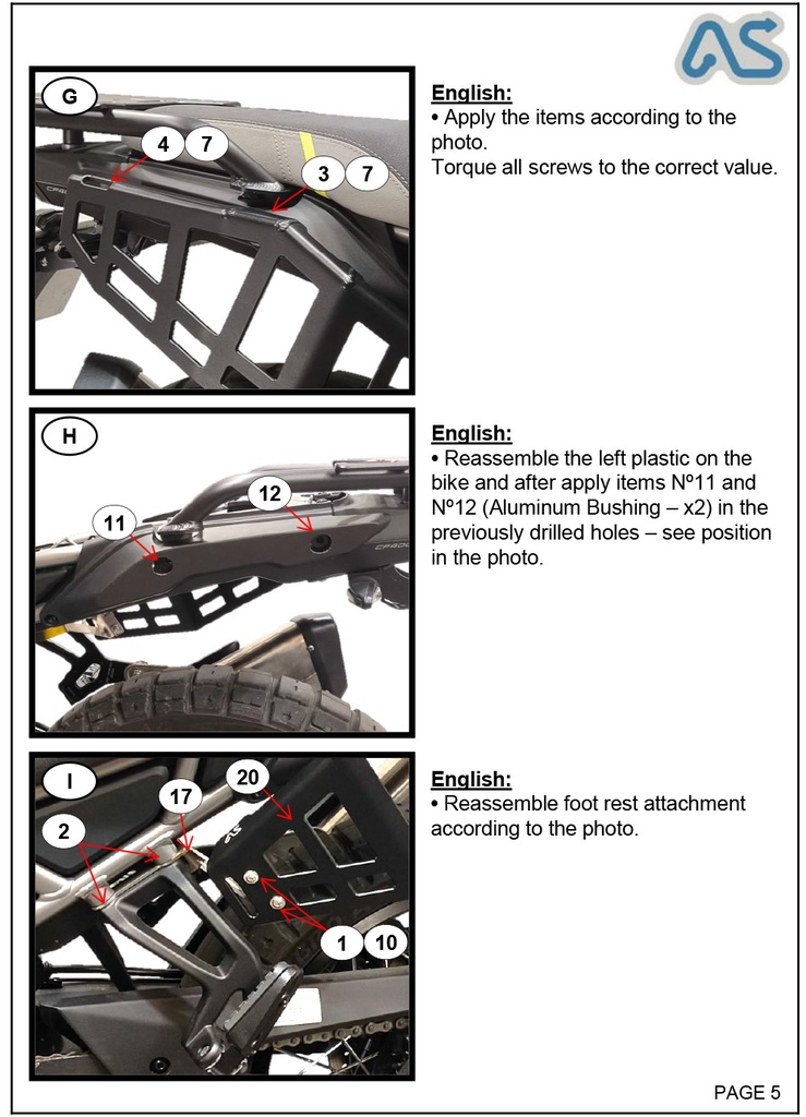 Adventure Spec CF Moto 450MT Side Luggage Racks