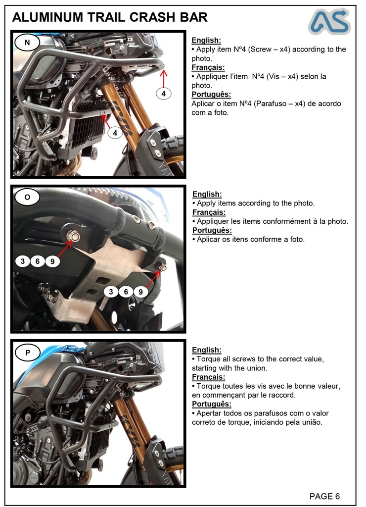 Adventure Spec Yamaha Tenere 700 and Tenere 700 Rally Edition Crashbars 2025 +     
