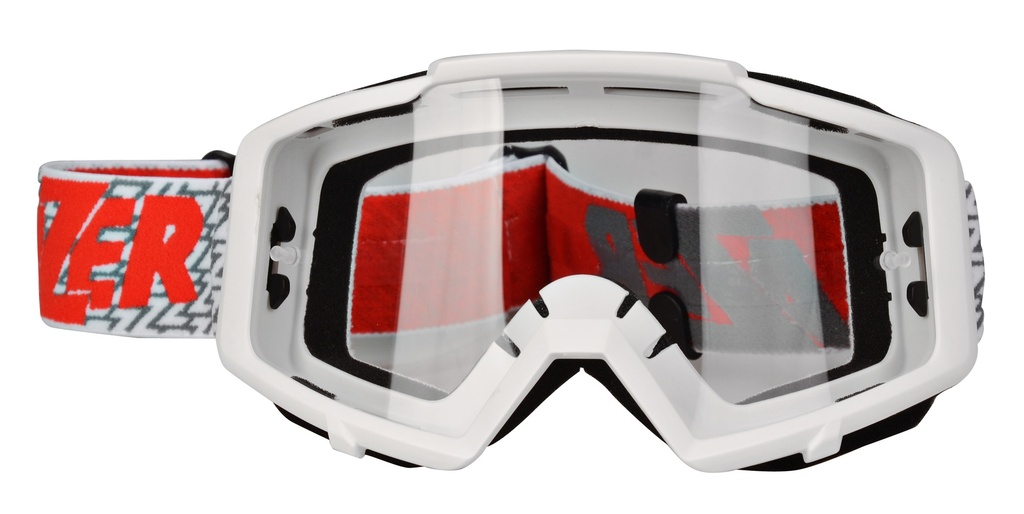 Lazer Track Goggle White/Red Clear Lens